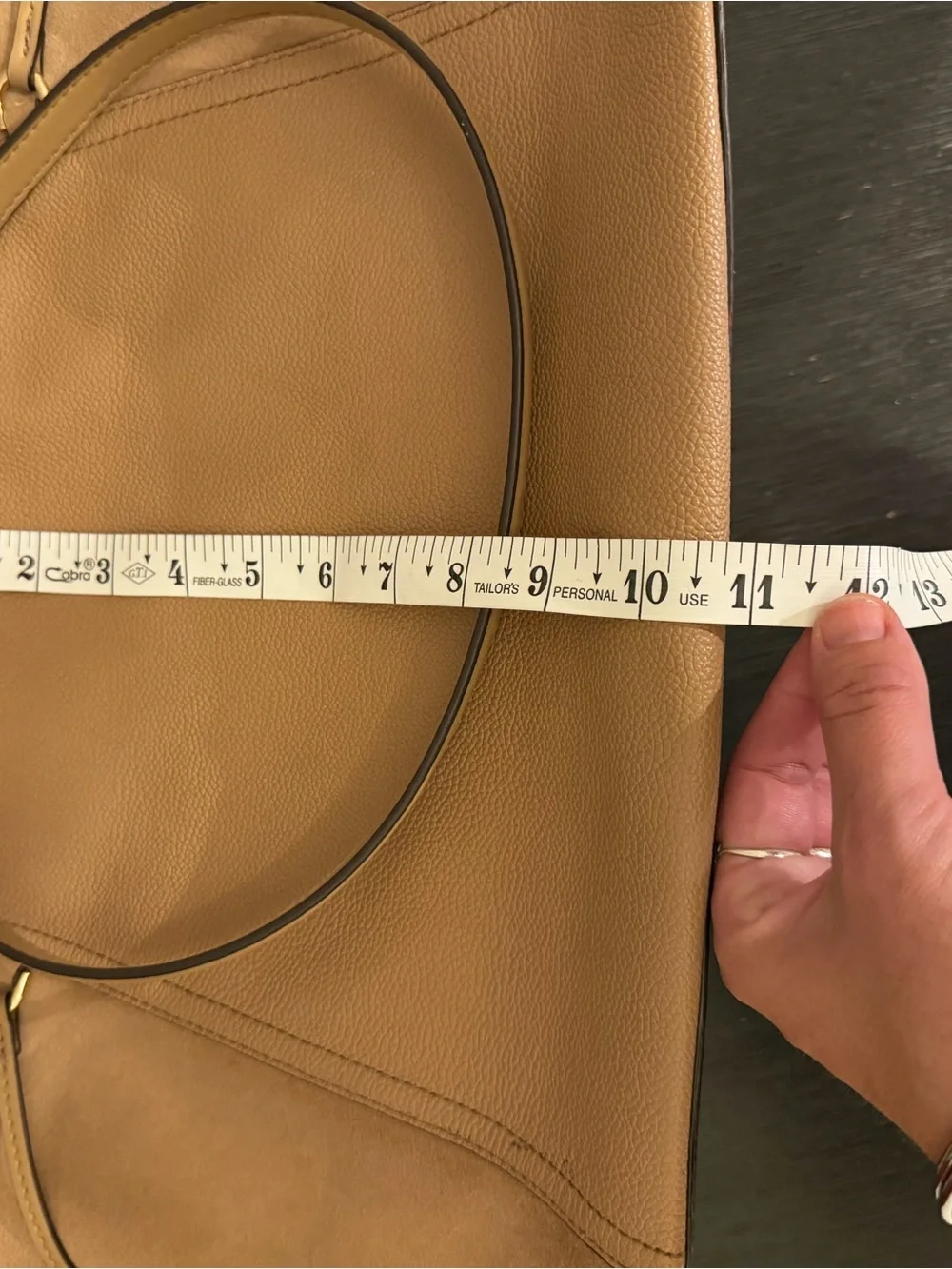 Michael Kors Large Taupe Pebbled Leather & Suede Shoulder Tote Bag